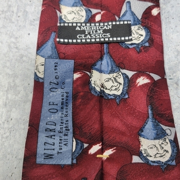 American Film Classics | Burgundy Wizard of Oz Tin Man Neck Tie - Picture 4 of 5